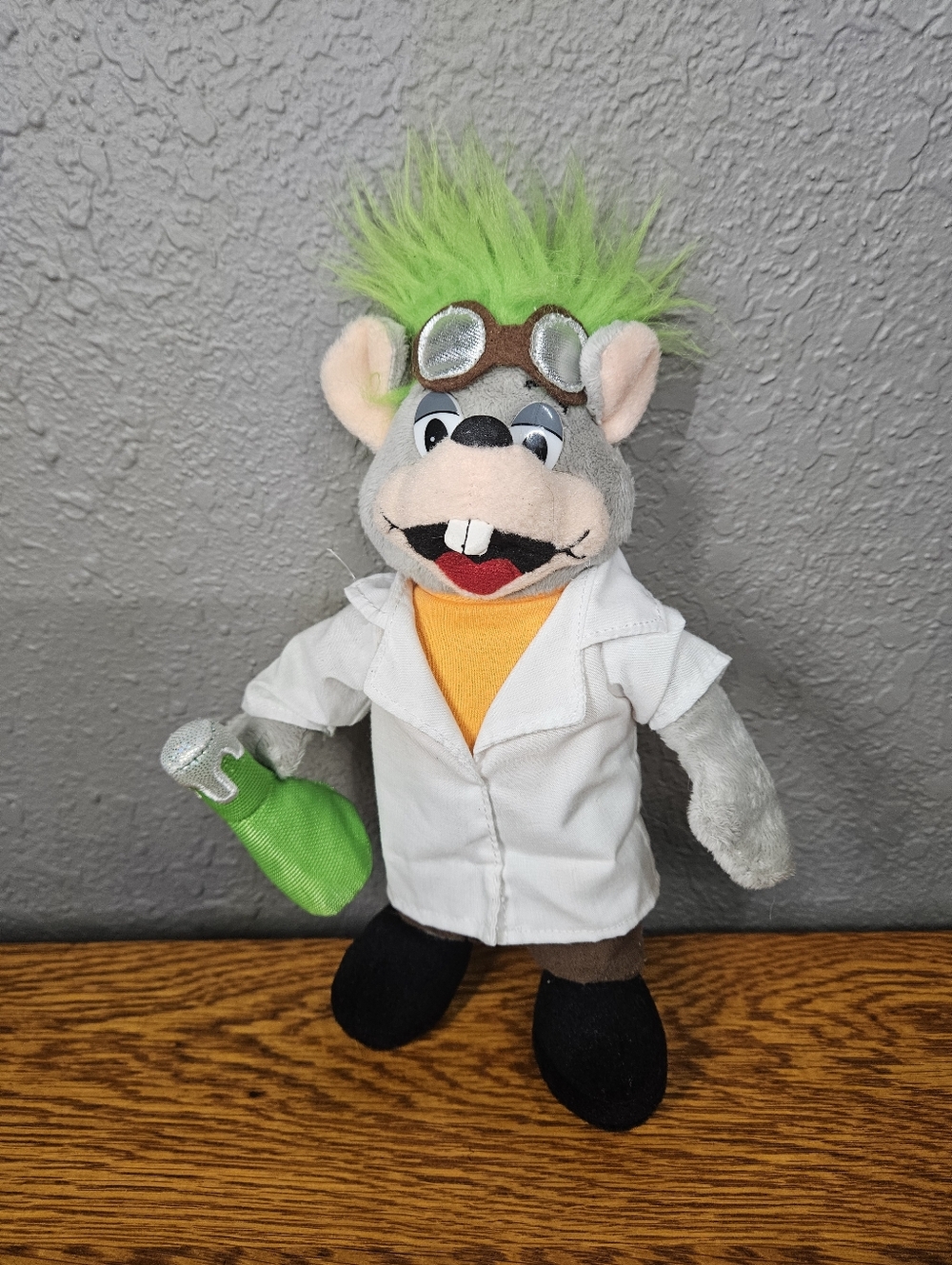 Chuck E. Cheese "Mad Scientist" plush doll